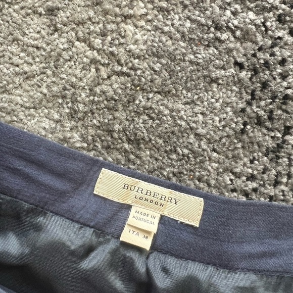 Burberry Navy Pleated Mini Academia Skirt - Picture 2 of 5